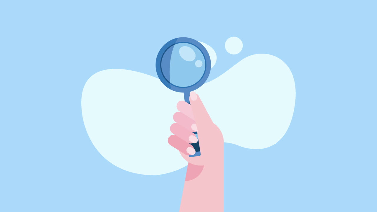 손을 잡고 돋보기