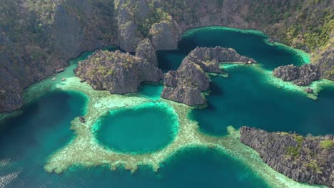 twin lagoon on coron island, philippines