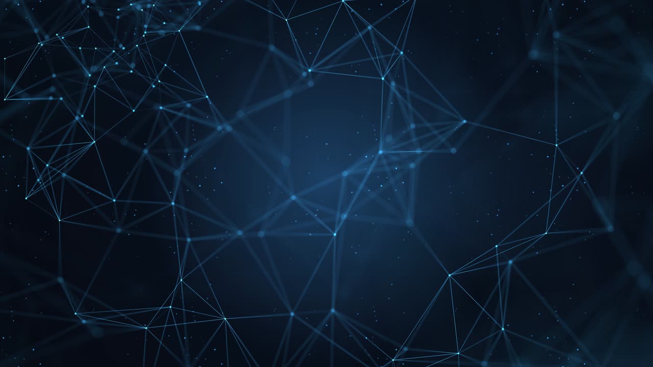 Abstract digital communication and technology network science background loop animation 4k 3d