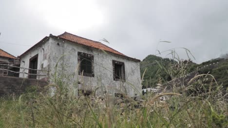 abandoned house in a mountainous area