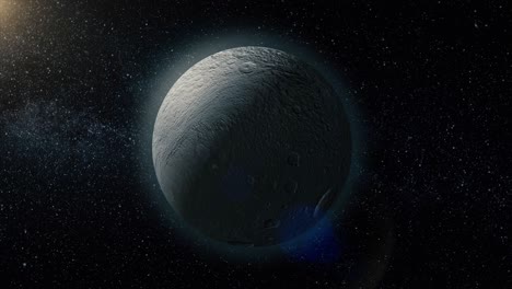 un primer plano de una luna en el espacio