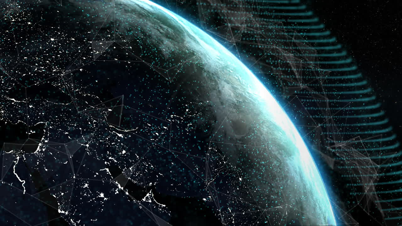 Close up of the Earth turning on itself