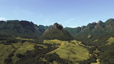 aerial images of road to the soldados de sebold mountain in the city of alfredo wagner - santa catarina - south brazil