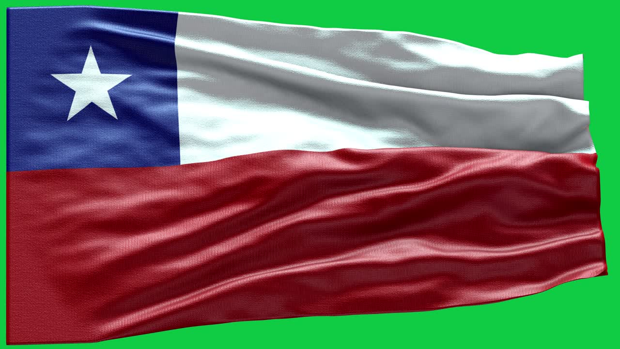 4k bandera muy detallada de chile - bandera de chile alto detalle - bandera nacional chile patrón de ondas elementos en bucle