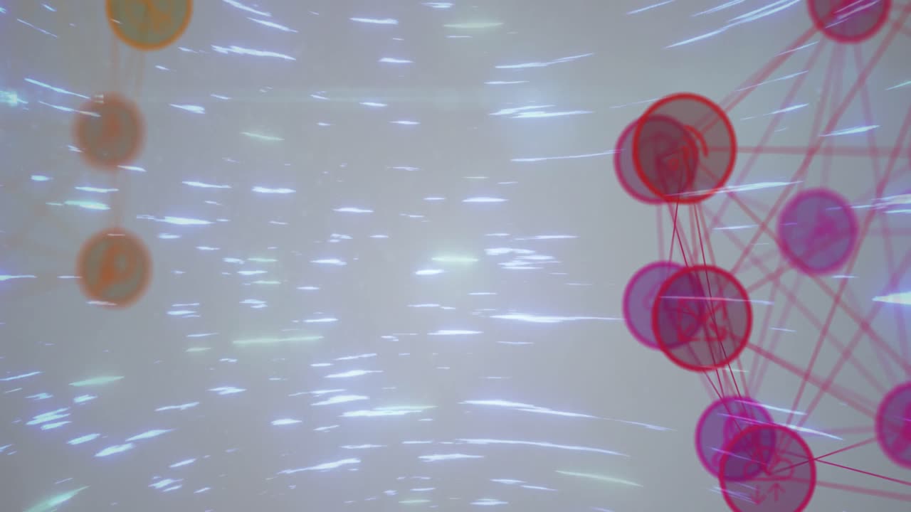 움직이는 빛의 흔적에 대한 디지털 아이콘의 세계