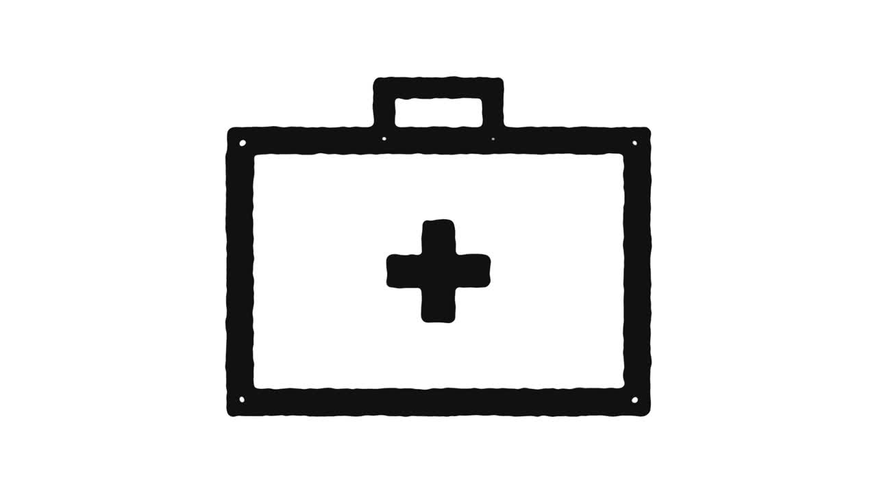 imágenes de animación de icono de primeros auxilios y canal alfa