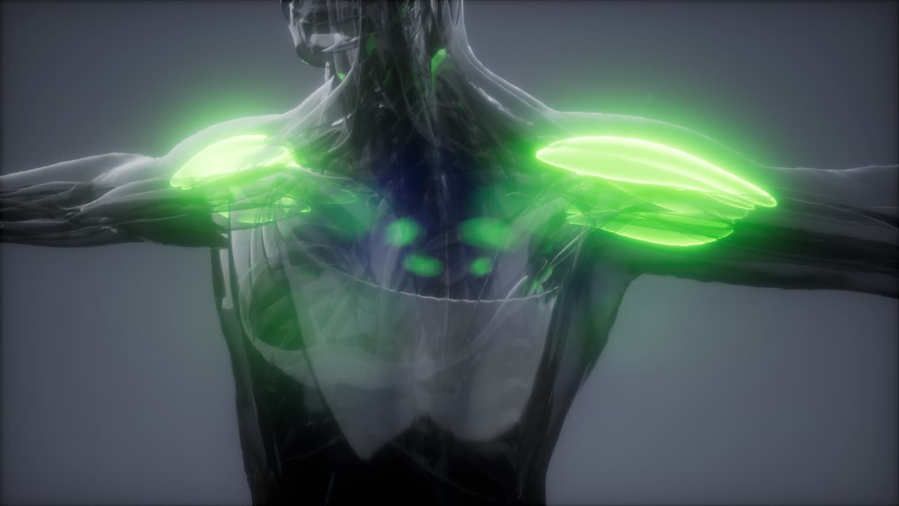 선택된 근육 해부학 지도