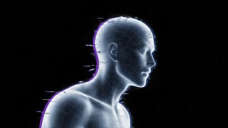a captivating exploration of a futuristic digital humanoid form, showcasing the transformation from static to dynamic in a mesmerizing display of ethereal light and intricate design