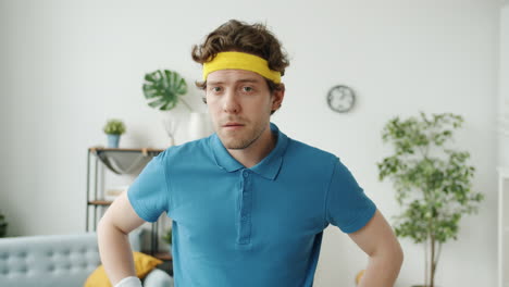 man in retro sports outfit