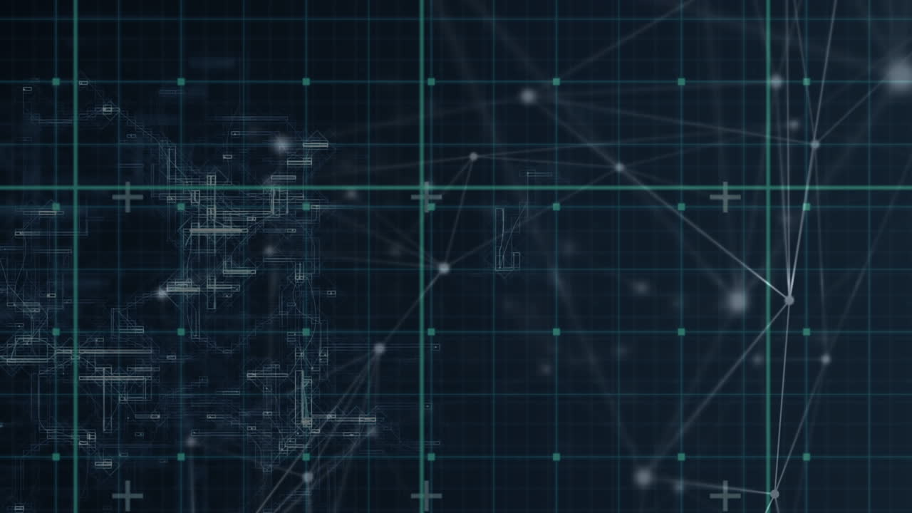 animación de la red de conexiones en el espacio digital