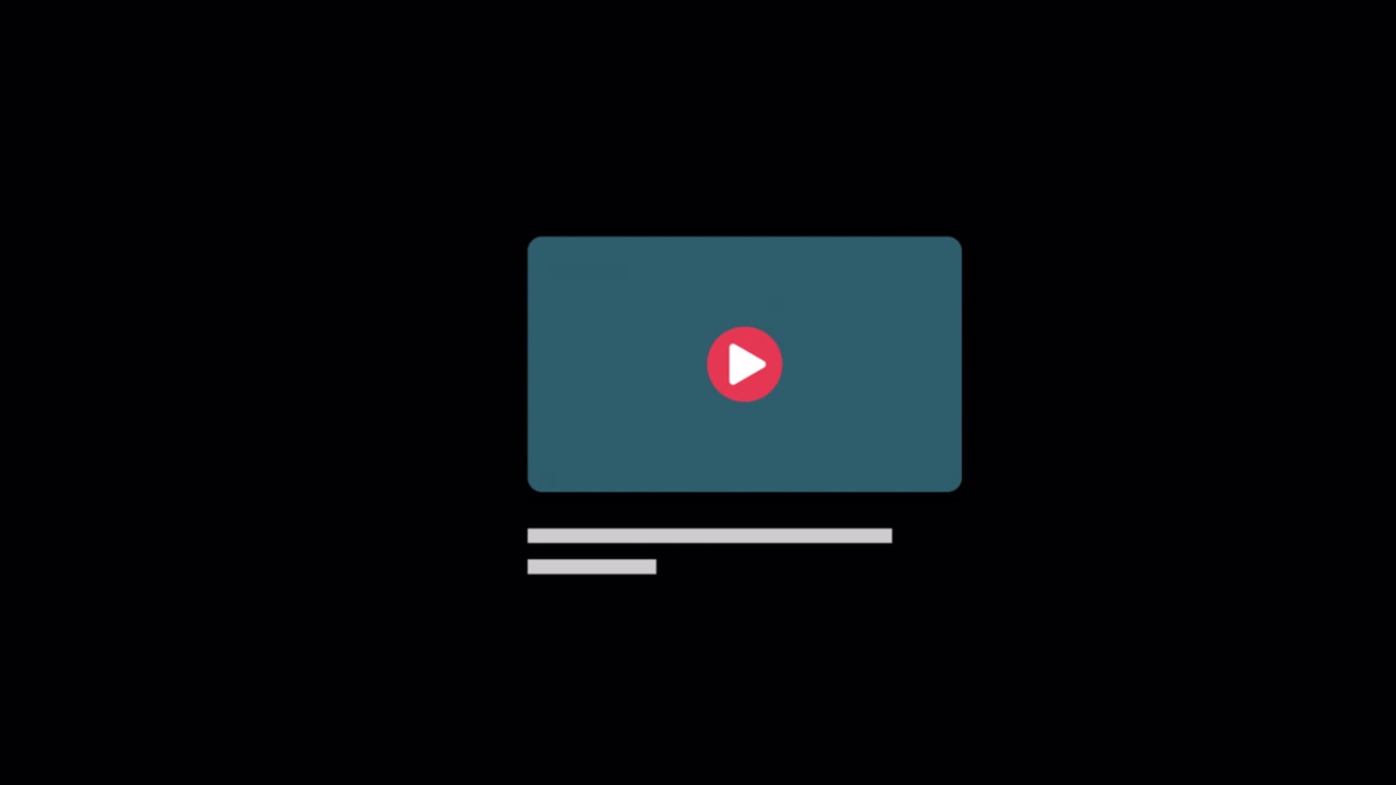 Animated Graphic of a Video Player Interface with Play Button