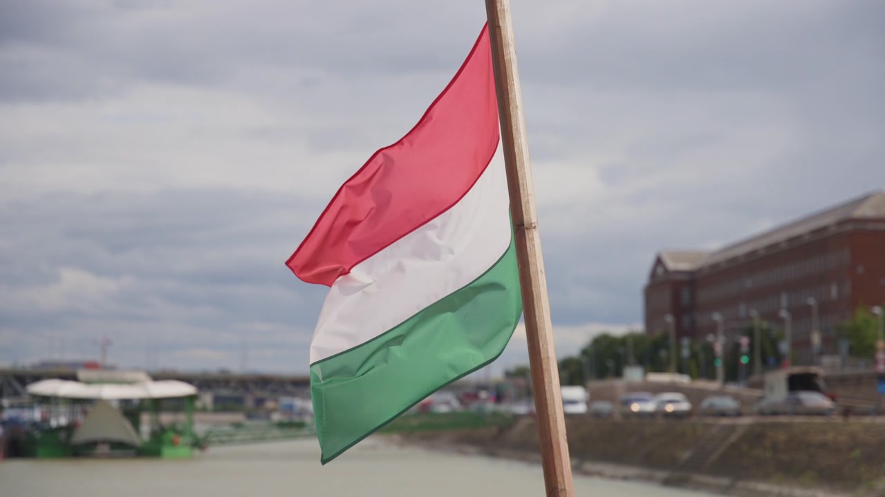 Bandiera dell'Ungheria a Budapest