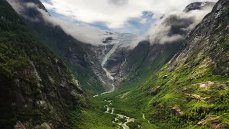 beautiful nature norway glacier kjenndalsbreen.