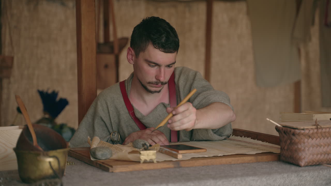 Ancient Scribe at Work