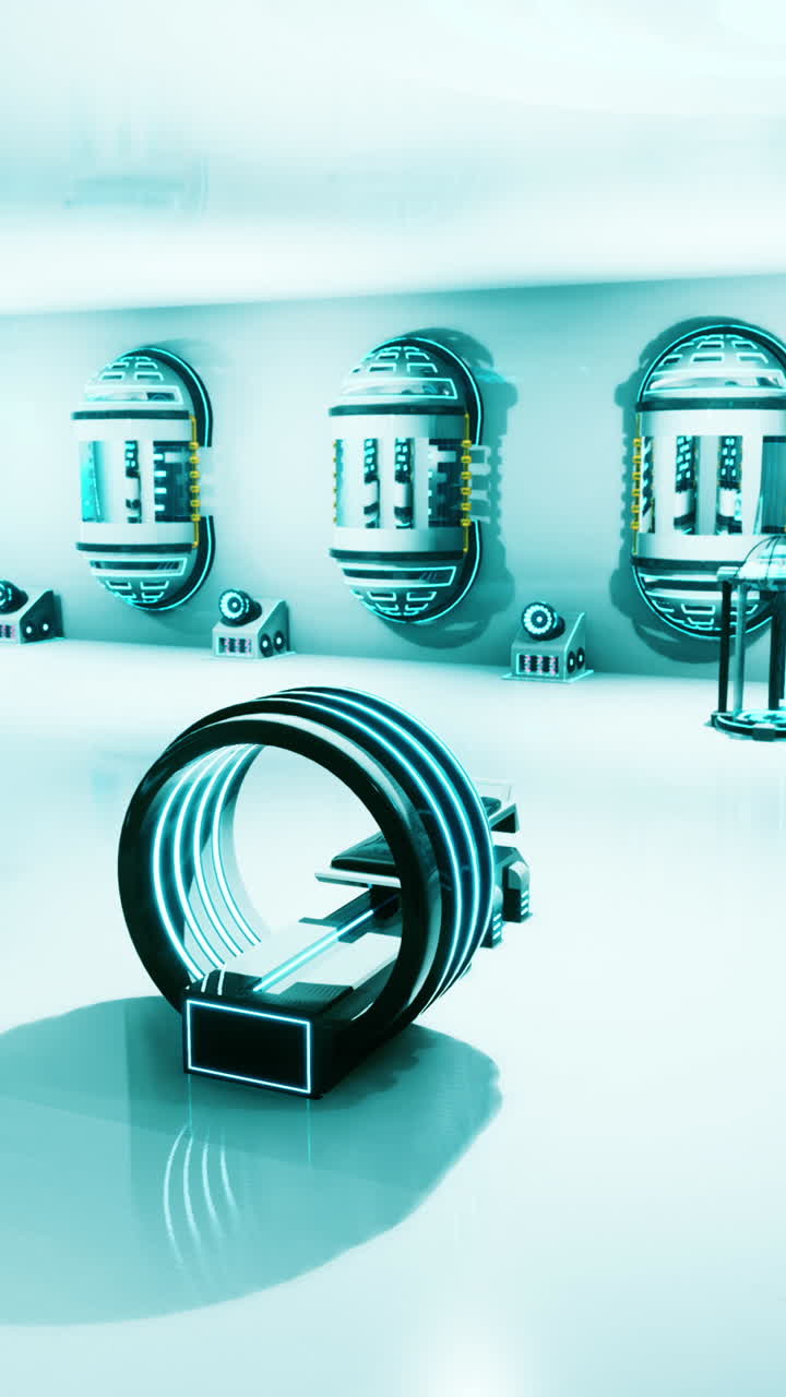 Futuristic Laboratory Interior with Medical Equipment