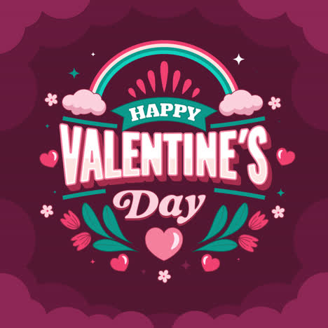 feliz día de san valentín diseño gráfico