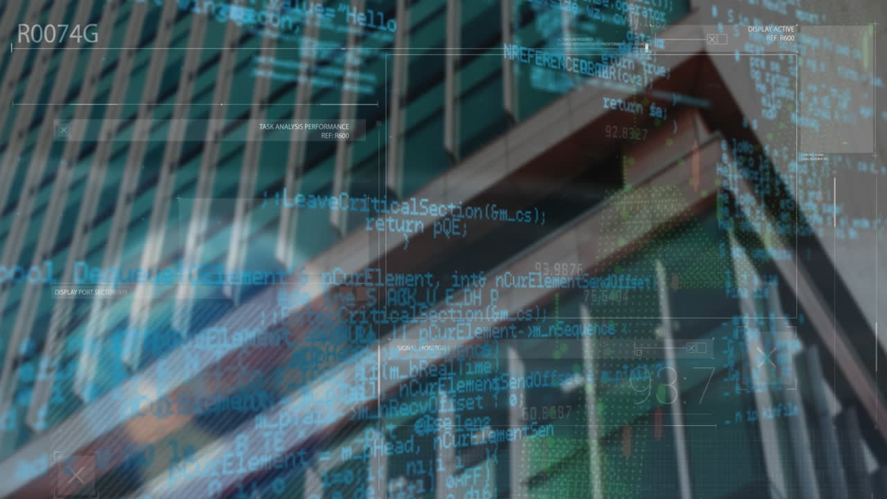 In this video, we see a visualization of data processing and computing taking place across the globe