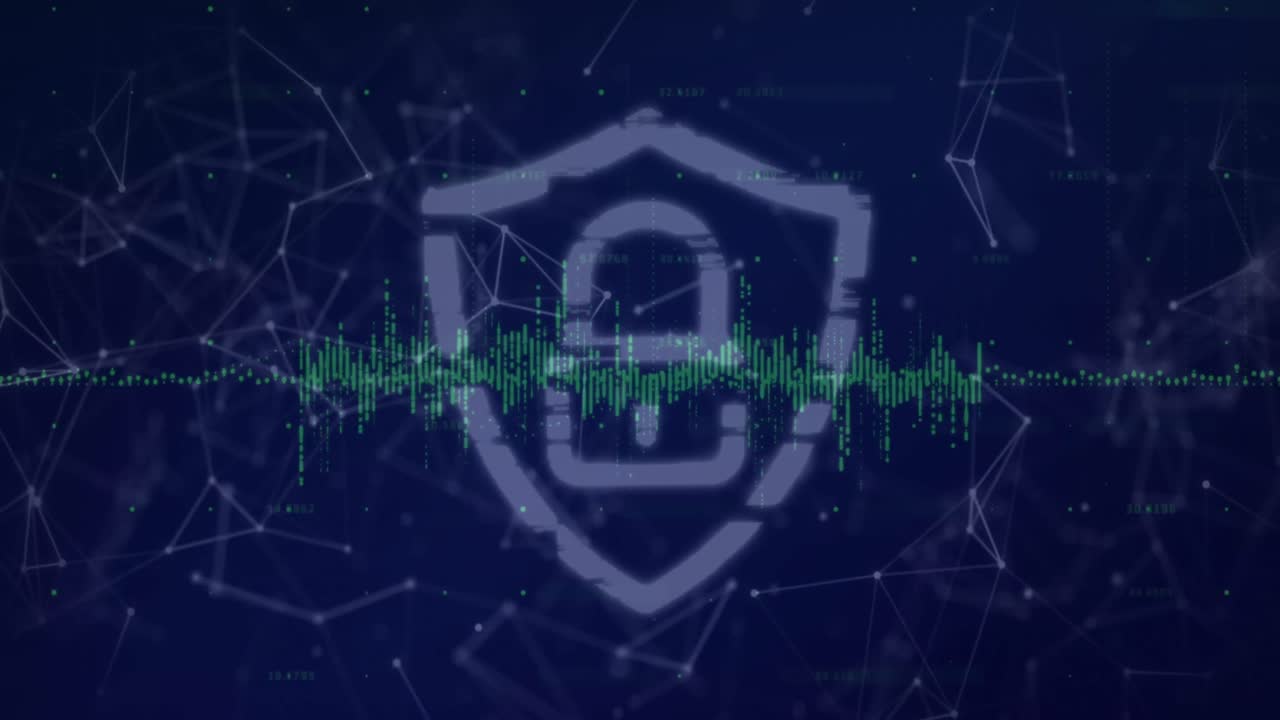 globo de red de conexiones copos de nieve y ecuaciones matemáticas