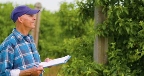 Male-Researcher-Looking-At-Trees-While-Writing-On-Clipboard-37