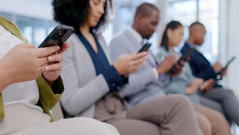 recruitment, phone and search with hands