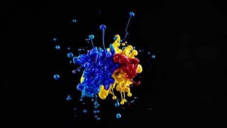salpicaduras de tinta de colores
