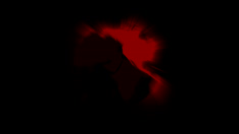 planeta rojo tierra con rayos giratorios abstracto ciclo de peligro fondo de la película