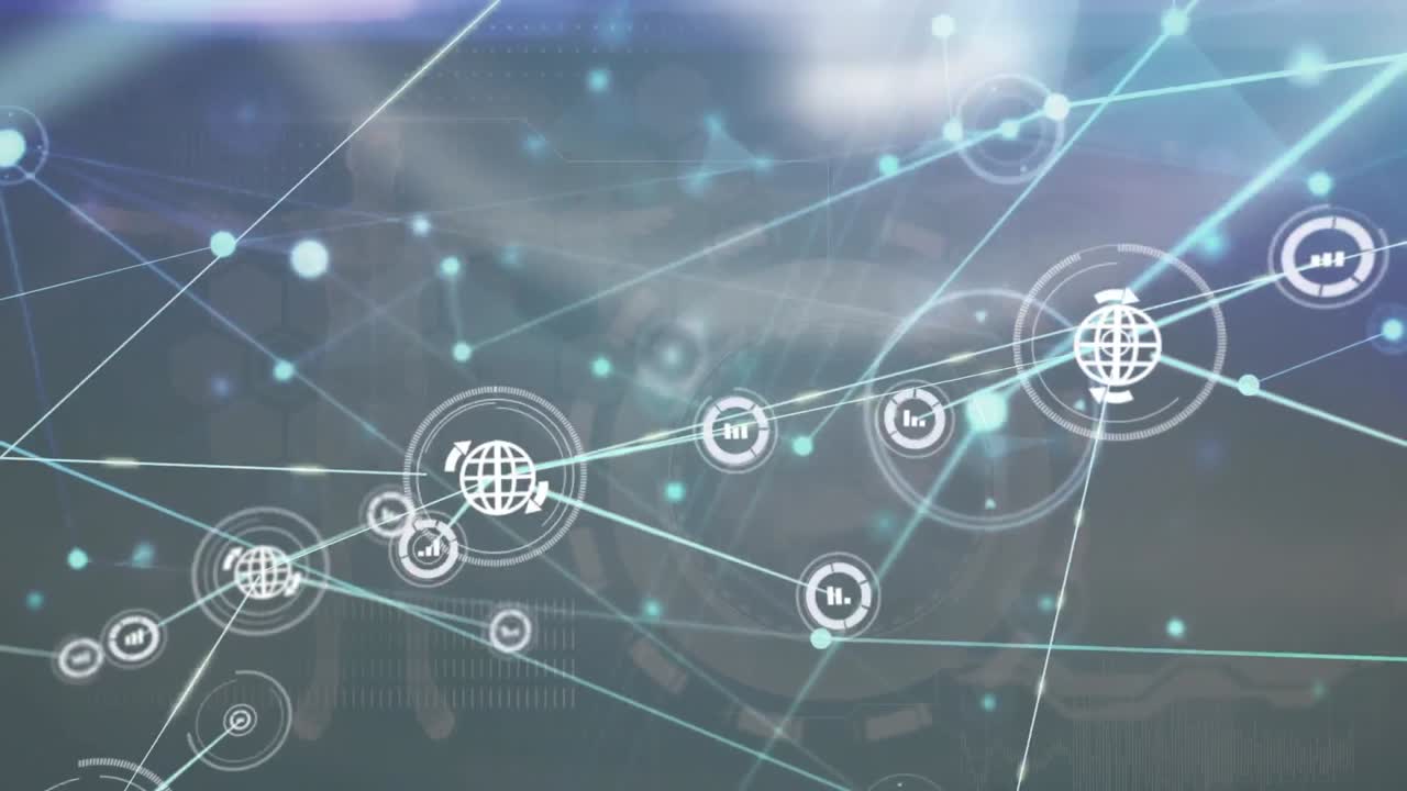 animación de la red de conexiones a través del procesamiento de datos