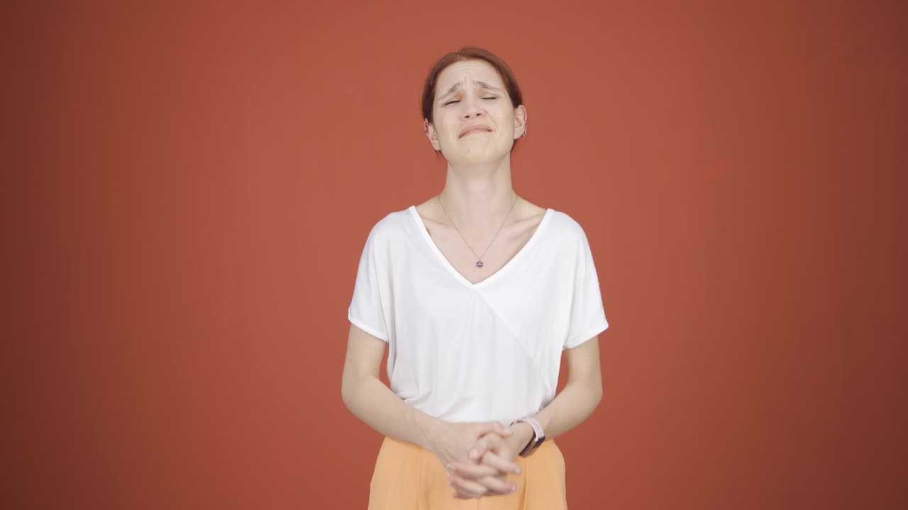 감정적 인 여성.