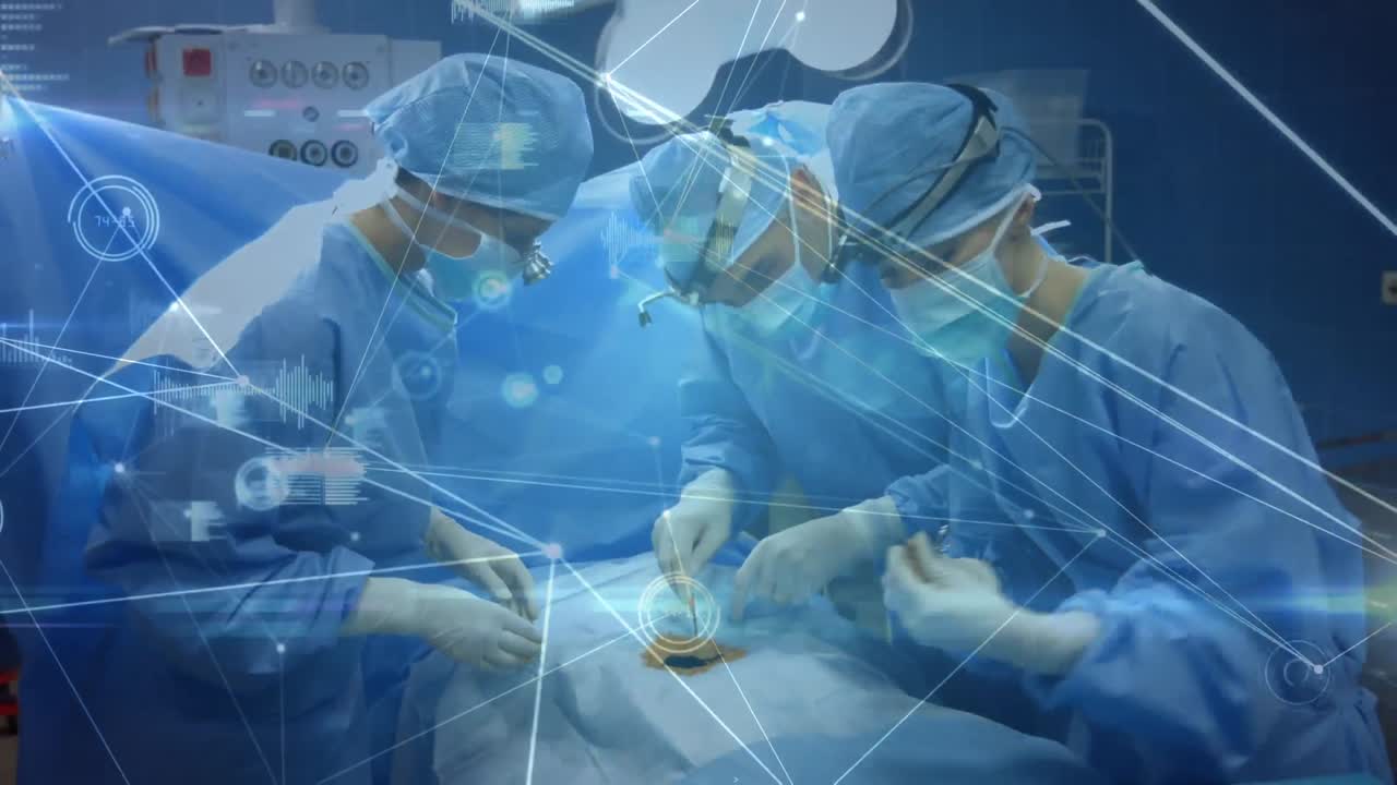 수술실의 외과 의사들 간의 연결 네트워크의 활성화