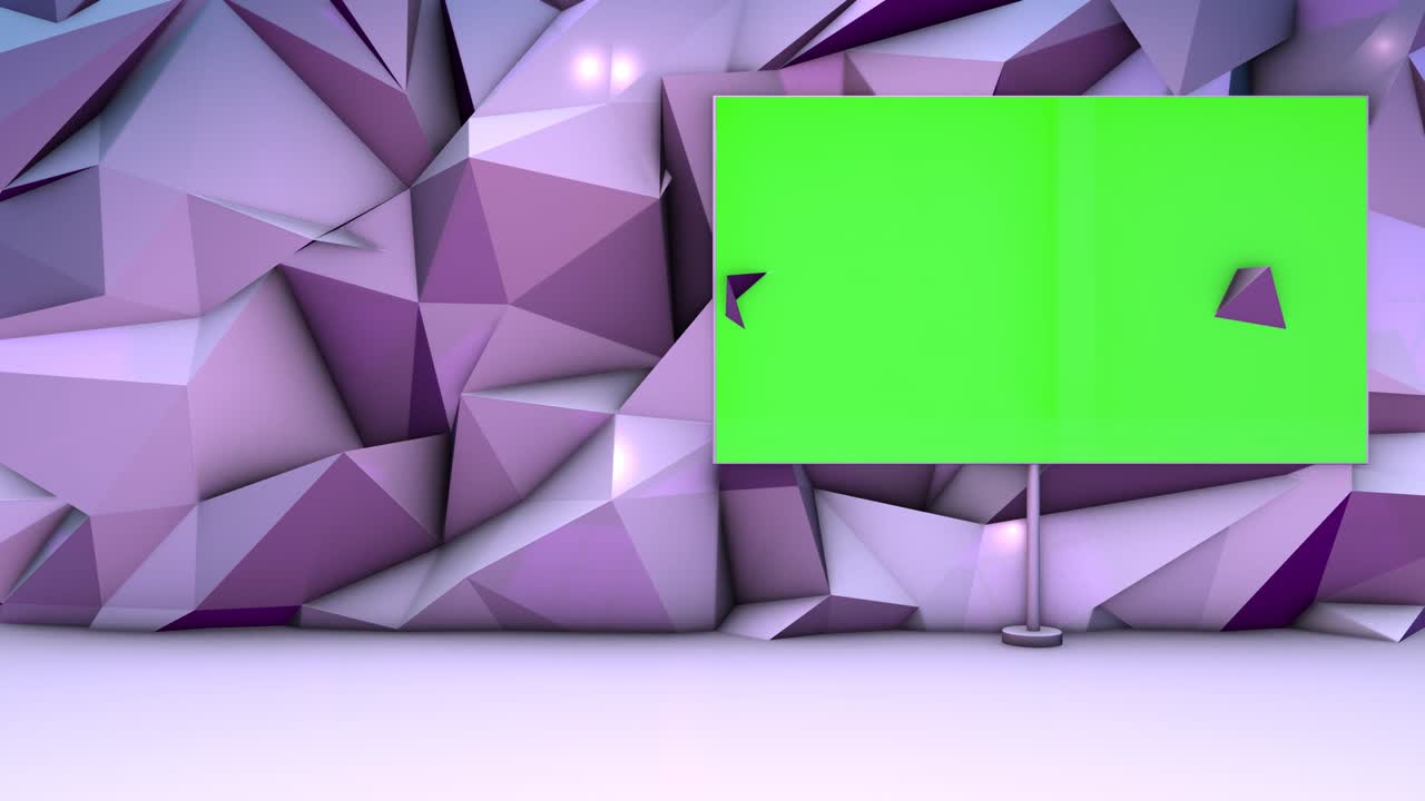 Virtual set stage backdrop 3d render for music entertainment news