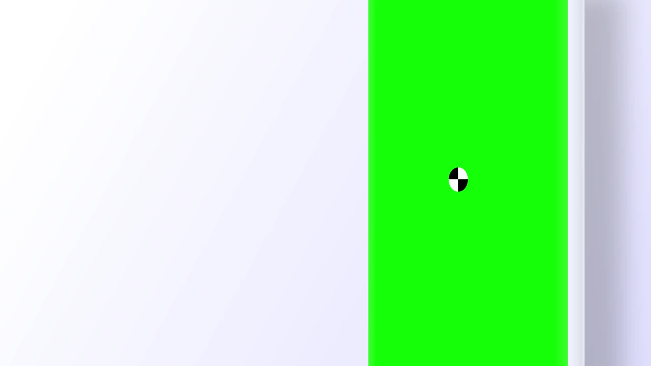 renderizado en 3d de tres teléfonos inteligentes con un fondo blanco. girando en pantalla. con una pantalla verde para una fácil tecla. imagen generada por computadora. fácil de personalizar