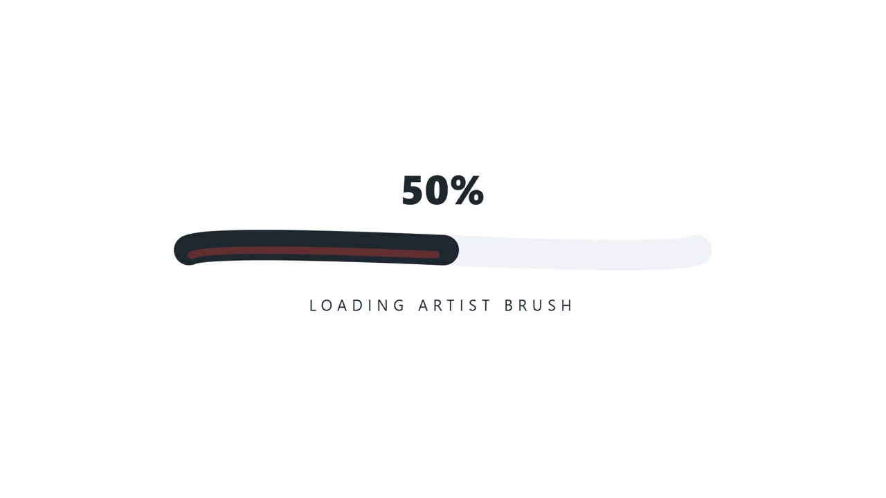 Digital Loading Progress Bar for Artist Brush Tool
