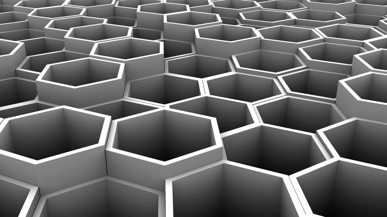 el fondo de los hexágonos