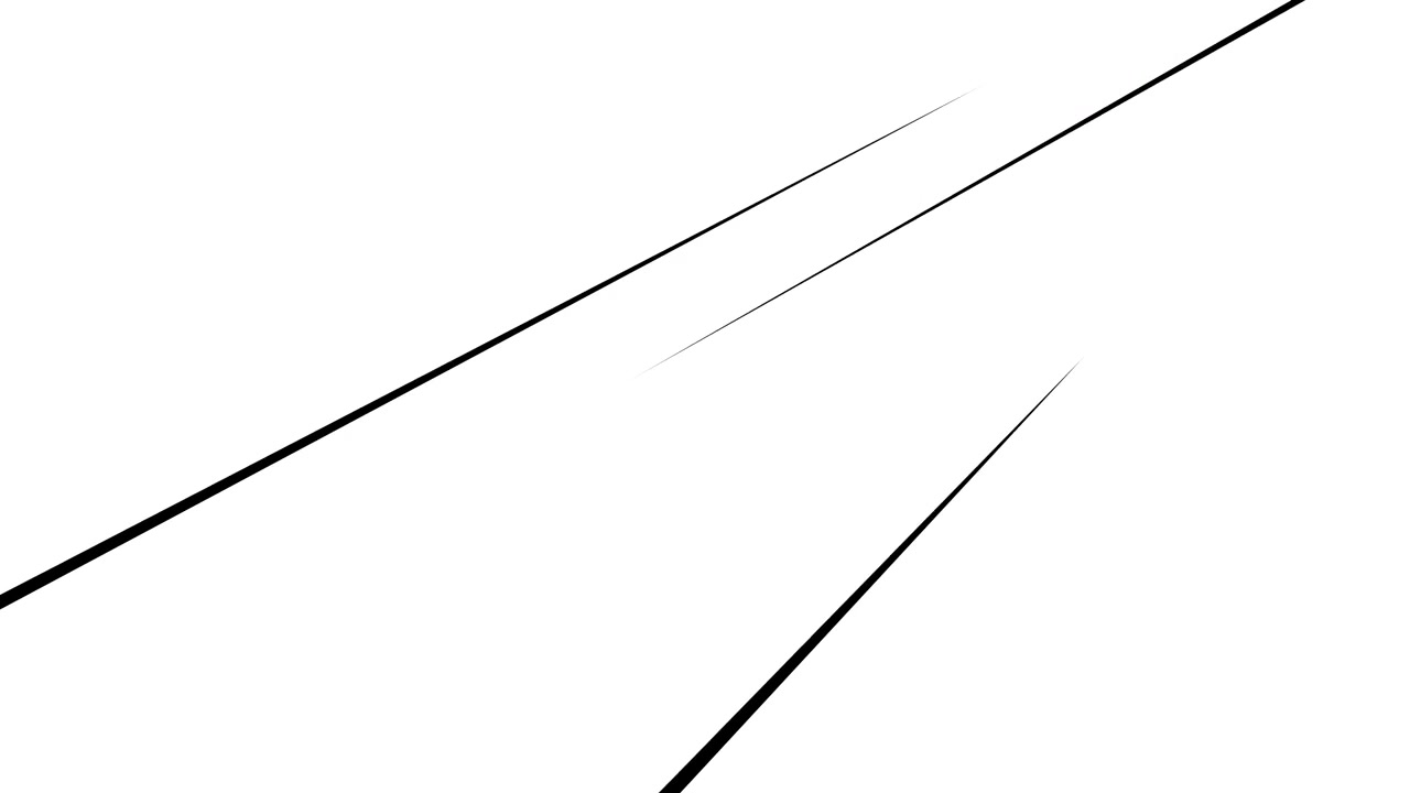 Transizione motion graphic astratta con linee diagonali bianche e nere