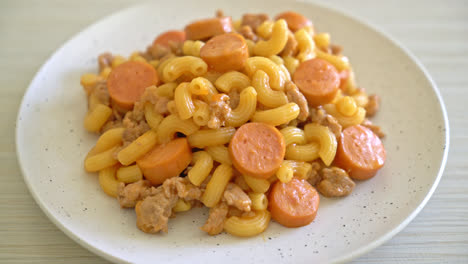 macaroni-with-sausage-and-minced-pork