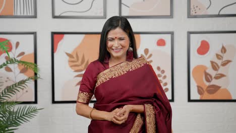 indian woman giving flying kisses