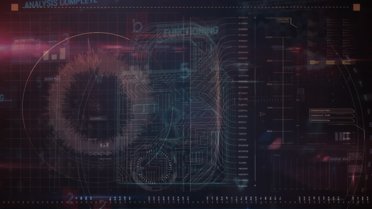 Animation of data processing over padlock