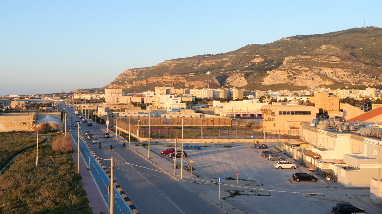 Trapani City And Municipality On The West Coast Of Sicily In Italy - Static Shot