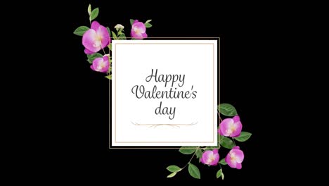 Animation-of-Happy-Valentine's-Day-on-black-background-