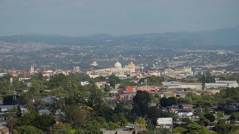 A-short-timelapse-of-a-panoramic-view-of-the-valley-of-the-historical-area-of-San-Salvador,-El-Salvador