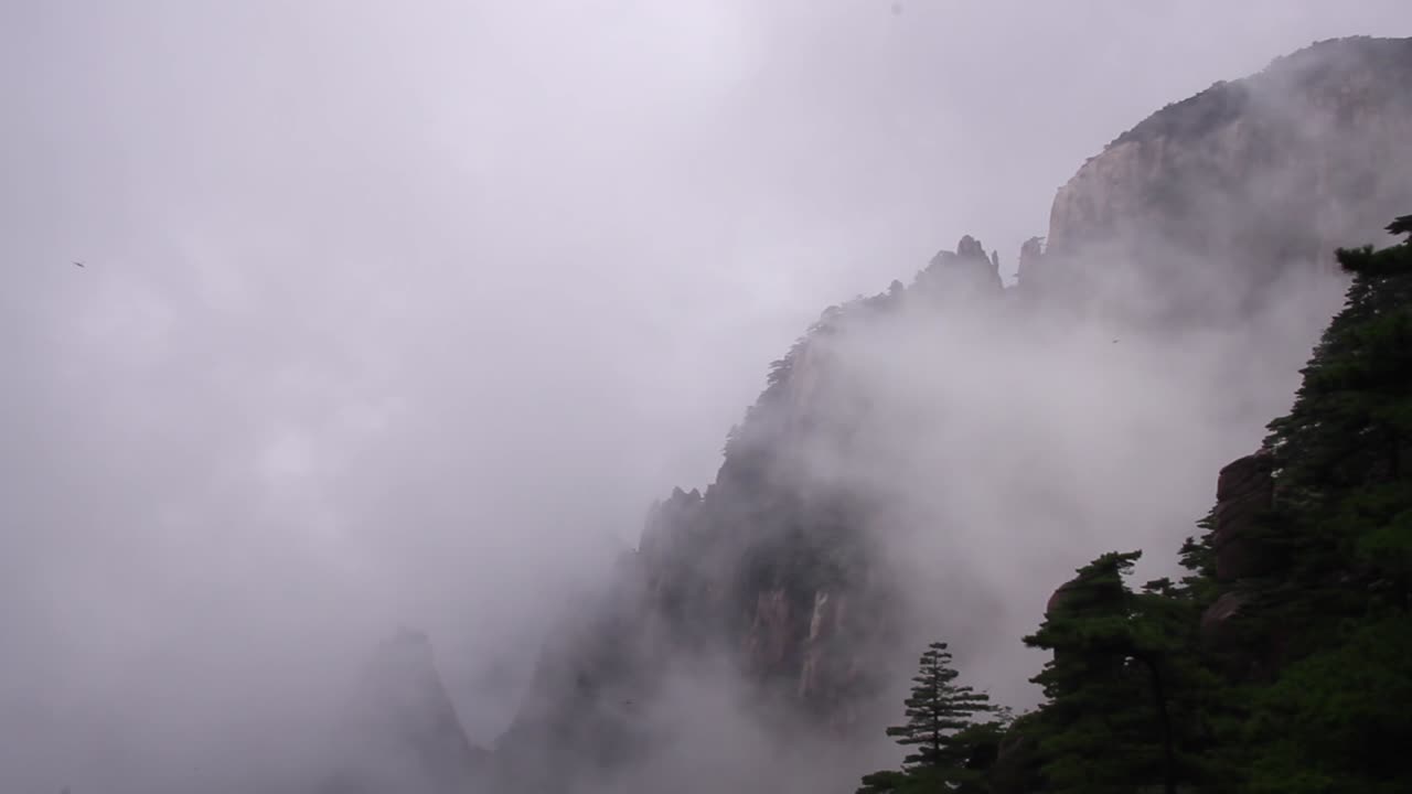 China mountains , mist in chinese mountain