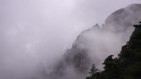china mountains , mist in chinese mountain