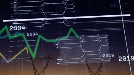 Animation-of-lines-and-financial-data-processing