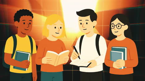 estudiantes que estudian juntos