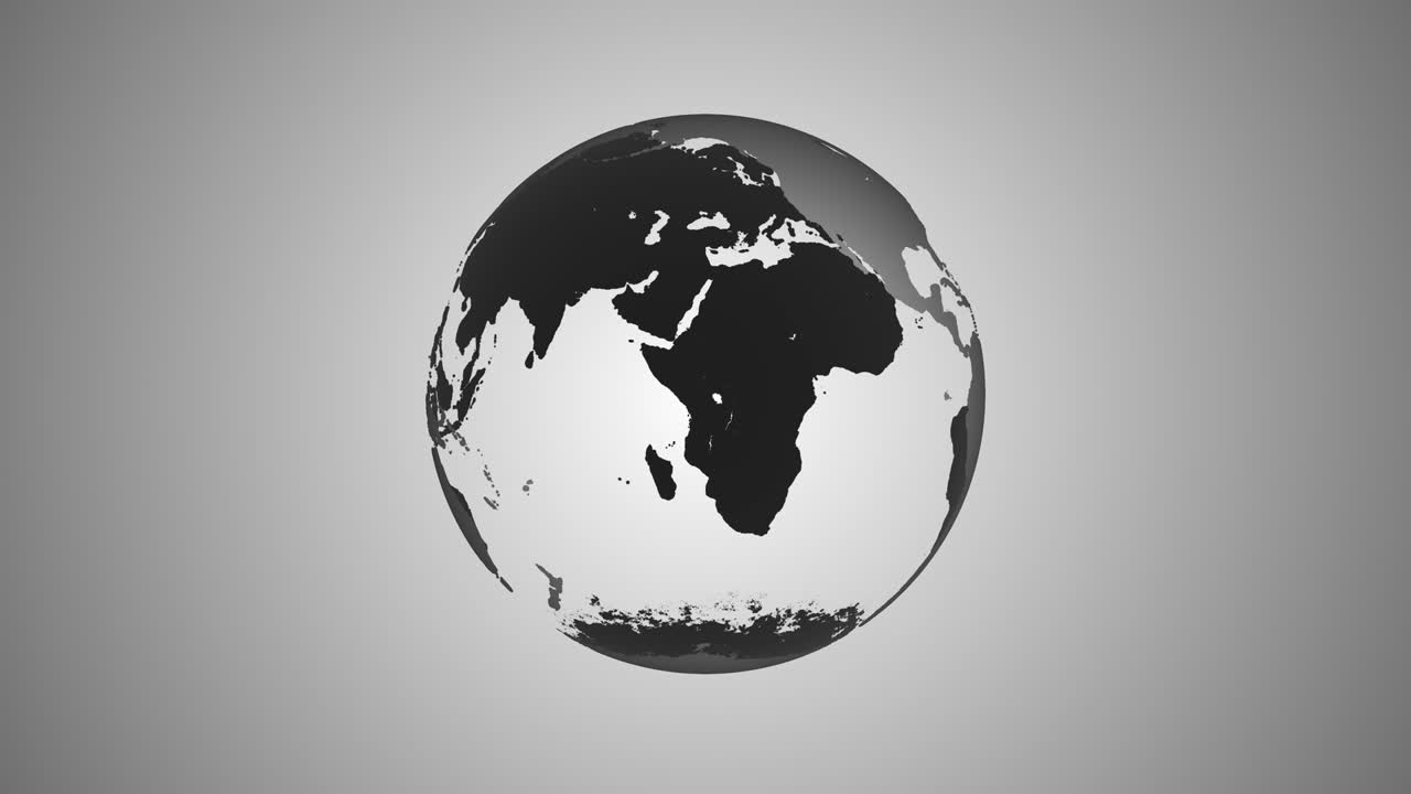 animación del globo giratorio del planeta tierra sobre un fondo blanco. bucle de 4k.
