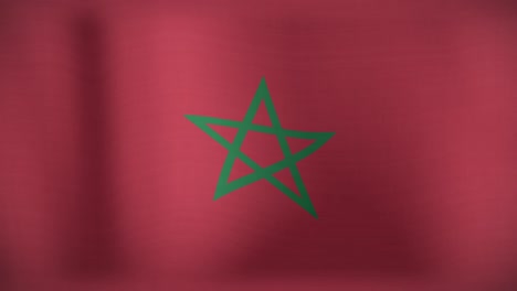 animación de ondear la bandera de marruecos