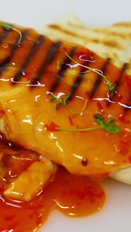 grilled chicken with orange sauce