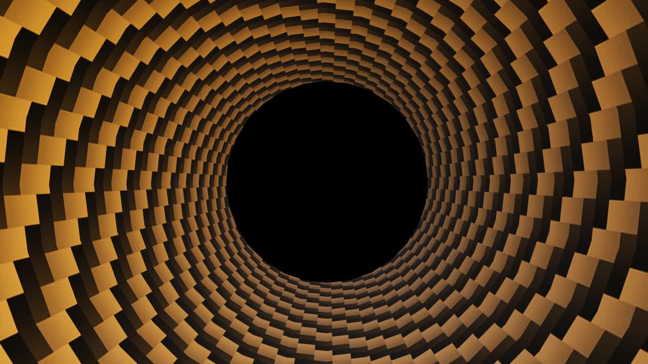 абстрактный творческий туннель с точками. геометрический дизайн, вихри, вращающаяся камера и альфа-канал в конце туннеля.