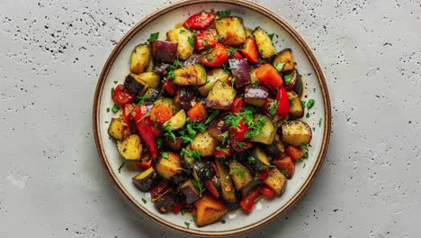 roasted vegetables with herbs