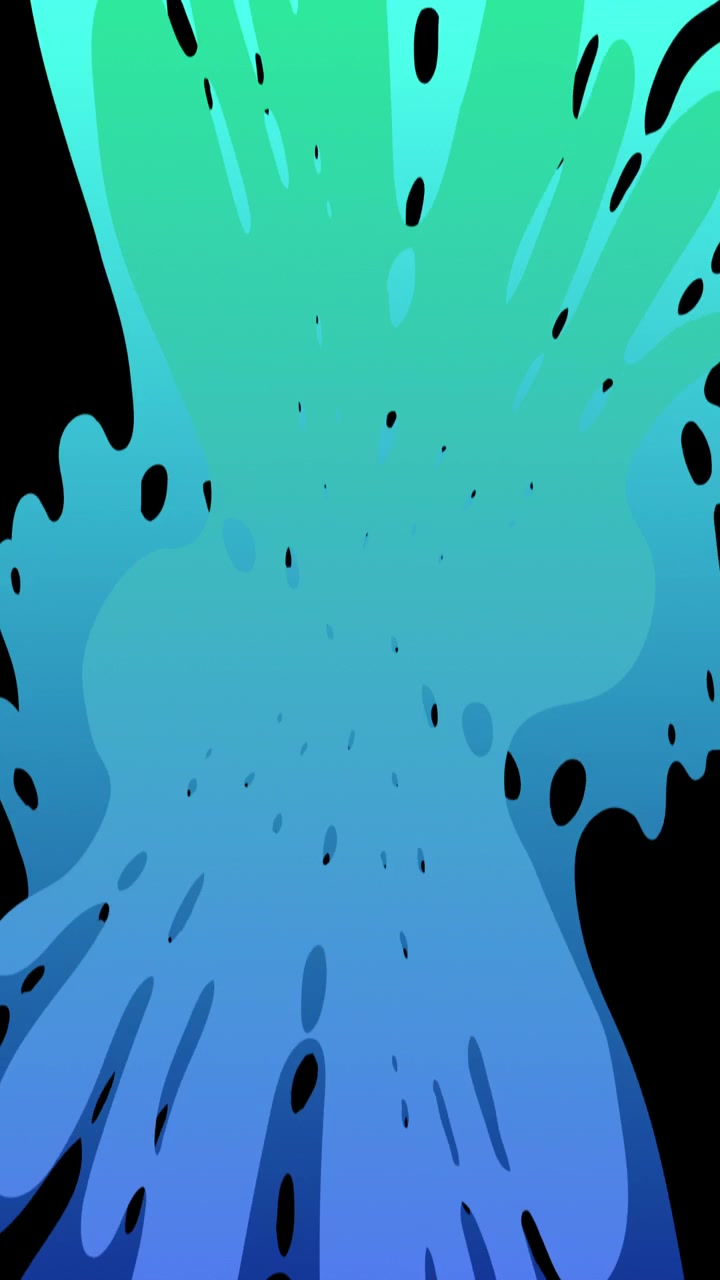 Transição de Movimento Líquido Abstrata com Gradiente Azul e Verde